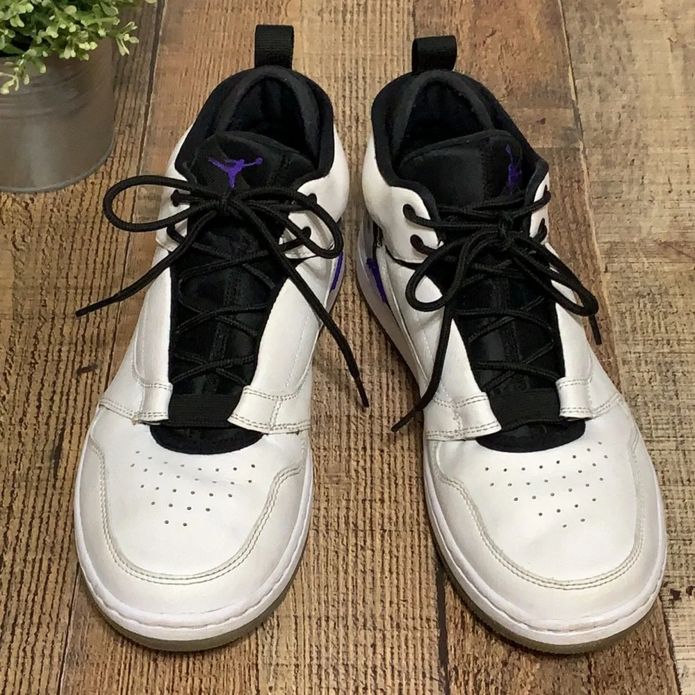 Nike Air Jordan Fadeaway “Concord” Black White Tennis Shoes High Top US 9.5